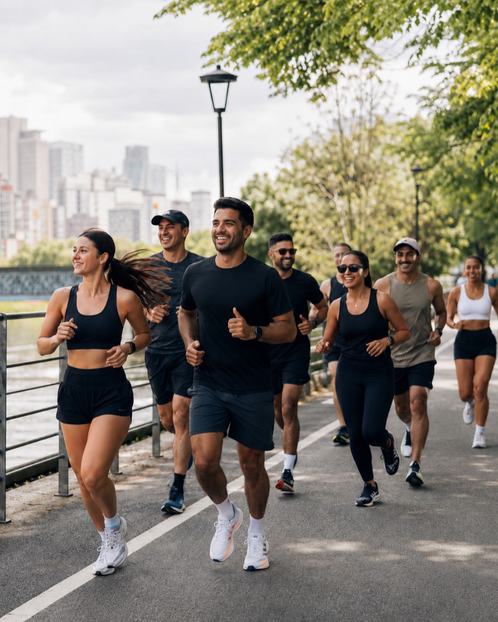 grupo entrenando